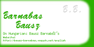 barnabas bausz business card